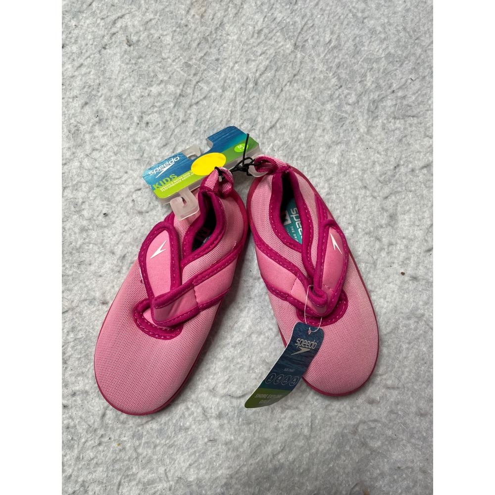 Speedo Kids Shore Explorer Pink Water Shoes‎ Slip On Swim Shoes Size M 7-8 NEW